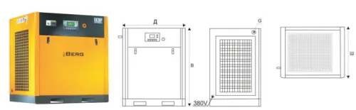 Винтовой компрессор Berg BK-37P 8