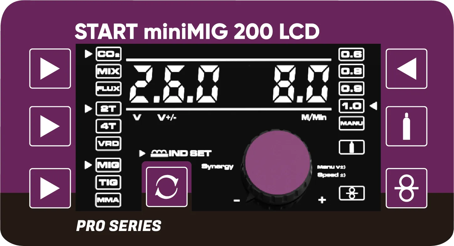 Сварочный полуавтомат START miniMIG 200 LCD 2W202L