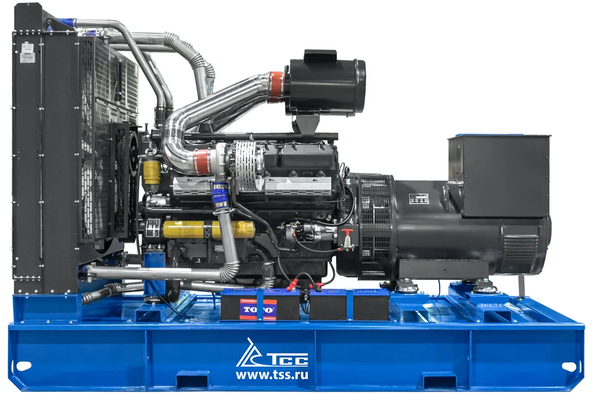 Дизельный генератор ТСС АД-400С-Т400 в погодозащитном кожухе с АВР