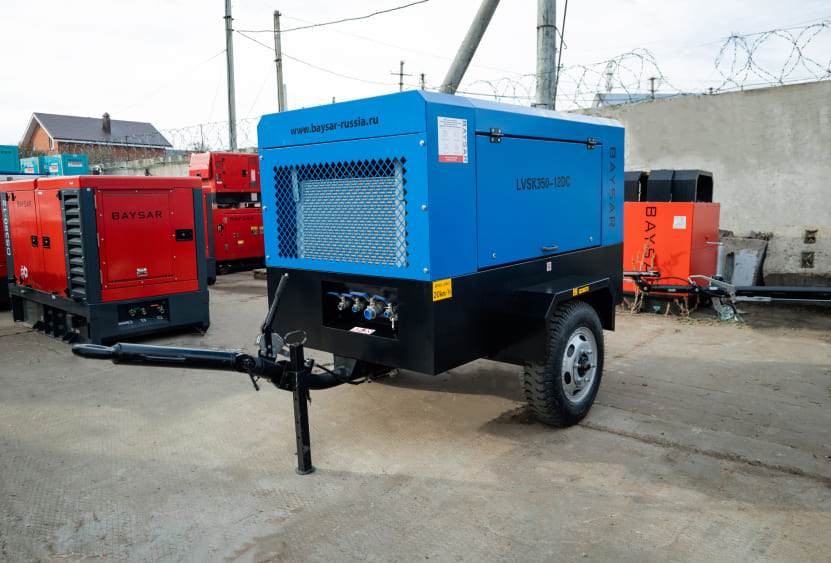 Дизельный передвижной компрессор BAYSAR LVSK350-12DC
