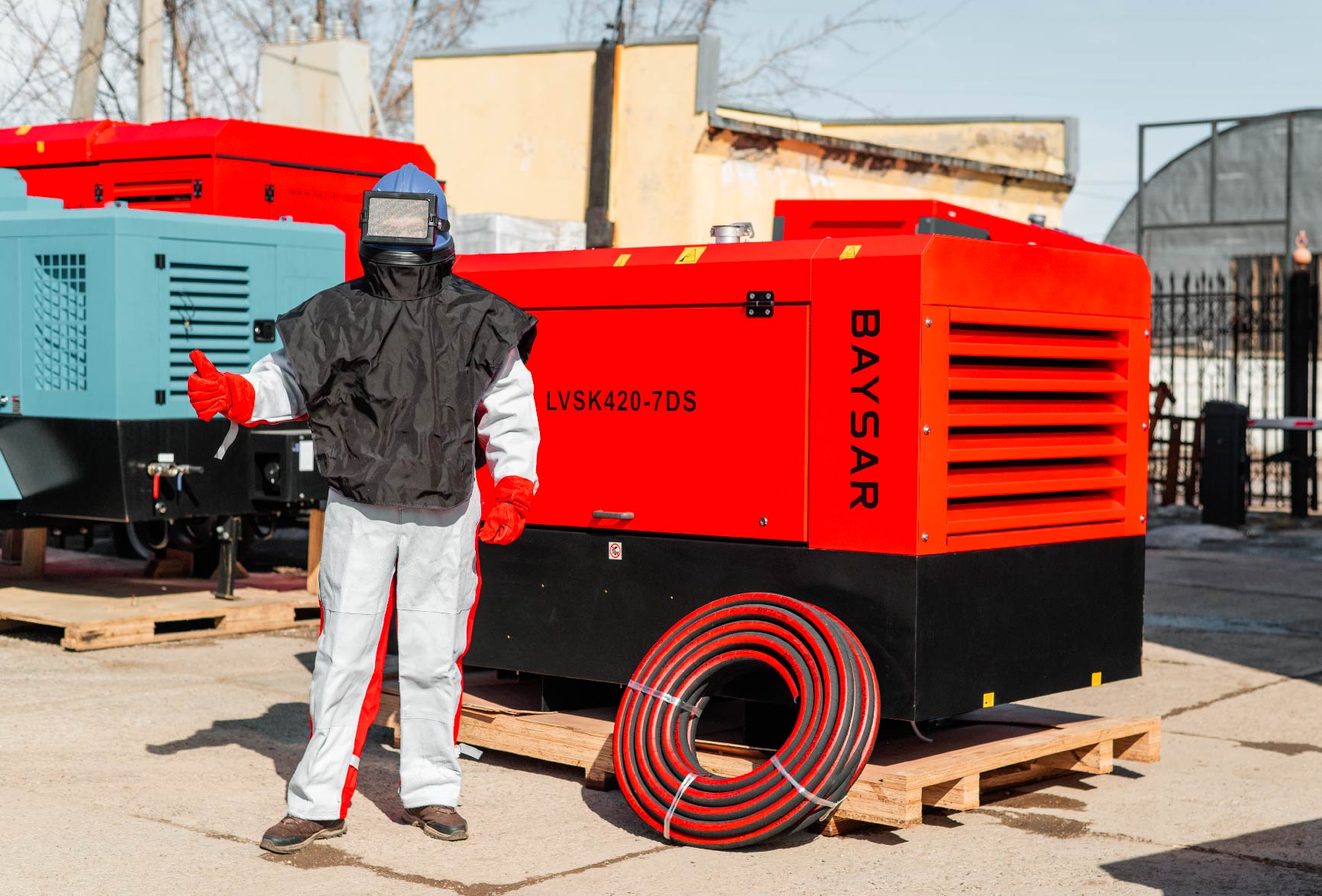 Дизельный компрессор BAYSAR LVSK420-7DS