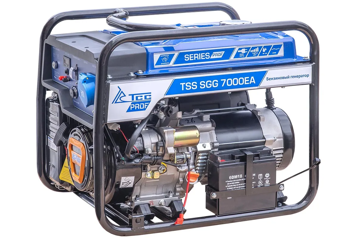 Бензиновый генератор TSS SGG 7000EA в кожухе МК-1.1