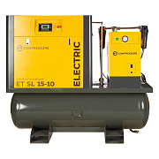 Компрессор винтовой с ресивером и осушителем ET SL 15-10-410 ES (IP55) Компрессор винтовой с ресивером и осушителем ET SL 15-10-410 ES (IP55)